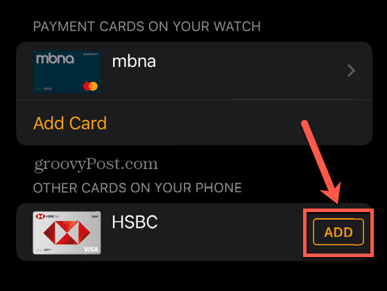 apple pay adicionar cartão existente