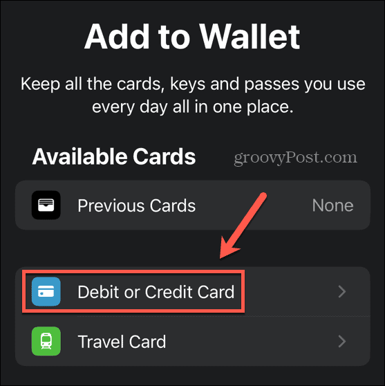 cartões de débito ou crédito apple pay