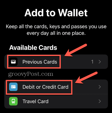 apple pay adicionar cartão anterior ou novo cartão de débito ou crédito