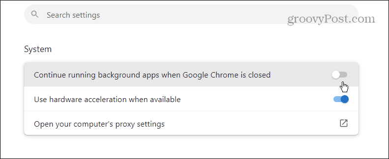 aplicativos de fundo do Chrome