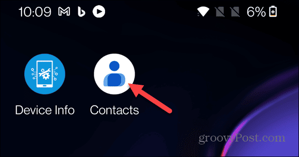 Adicione contatos à tela inicial do Android