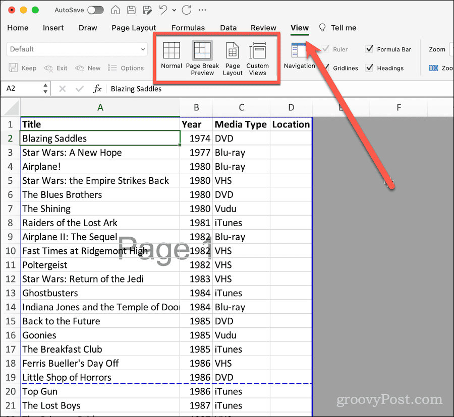 Ver faixa de opções no Excel