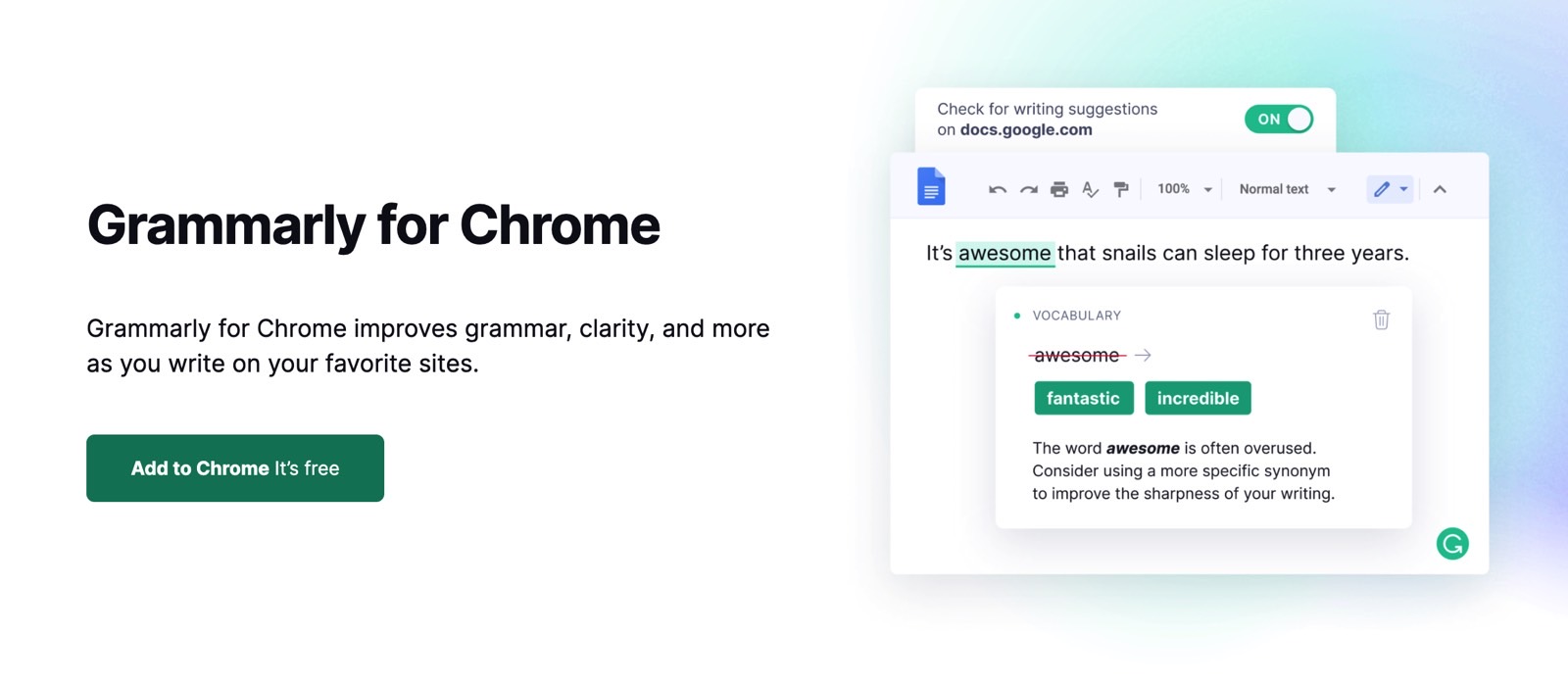 A extensão Grammarly Chrome funciona no Gmail.